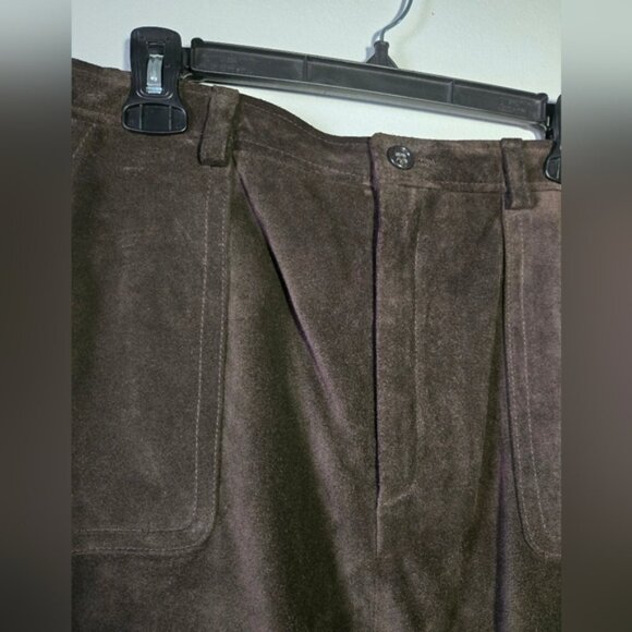 Banana Republic 100% Genuine Leather Mini Skirt – Brown – Size 14 - Picture 2 of 6
